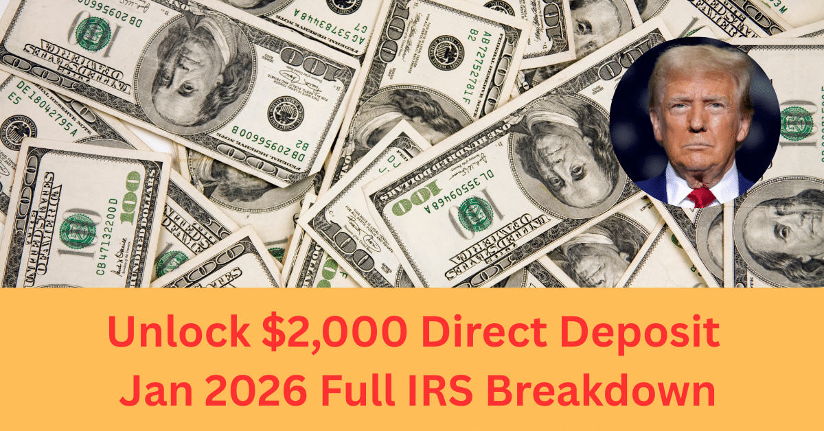 Unlock $2,000 Direct Deposit Jan 2026 Full IRS Breakdown