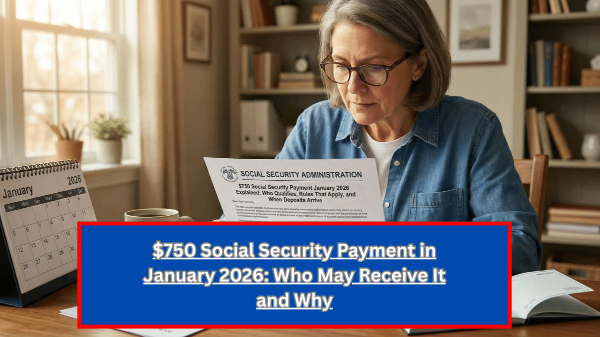$750 Social Security Payment in January 2026