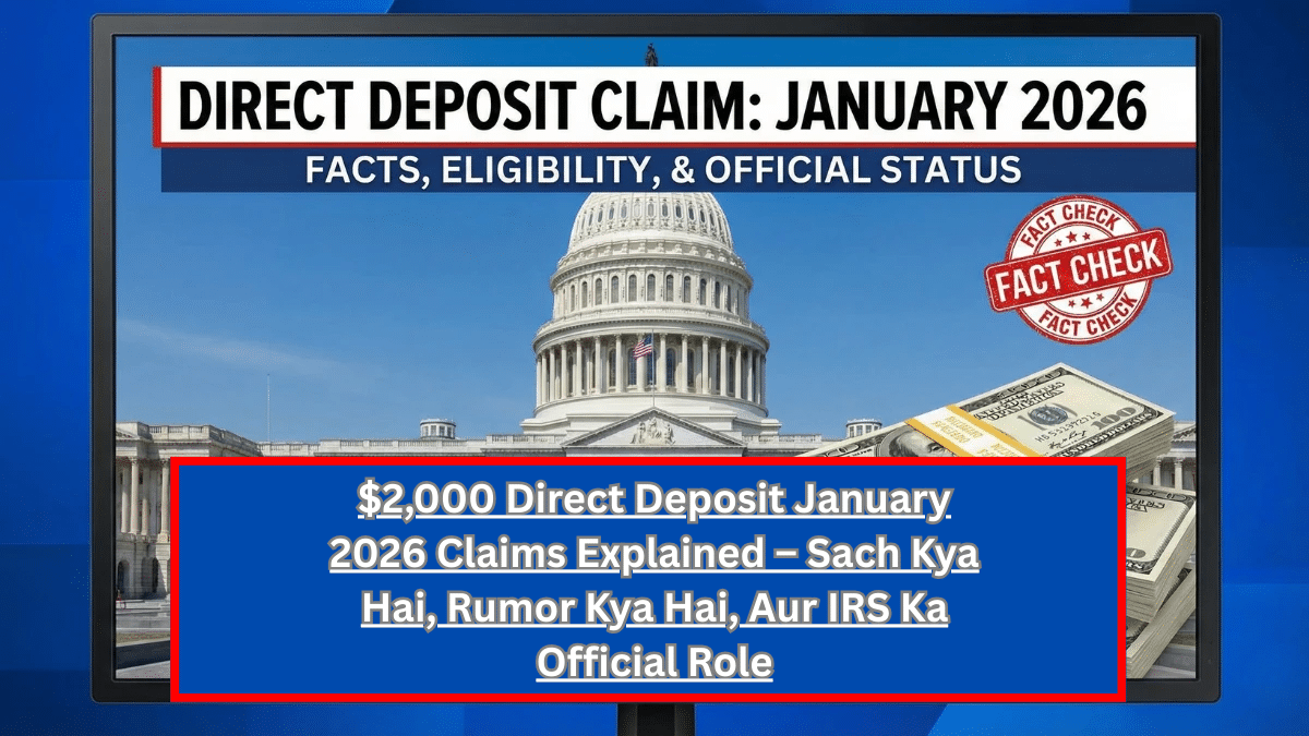 $2,000 Direct Deposit January 2026 Claims Explained
