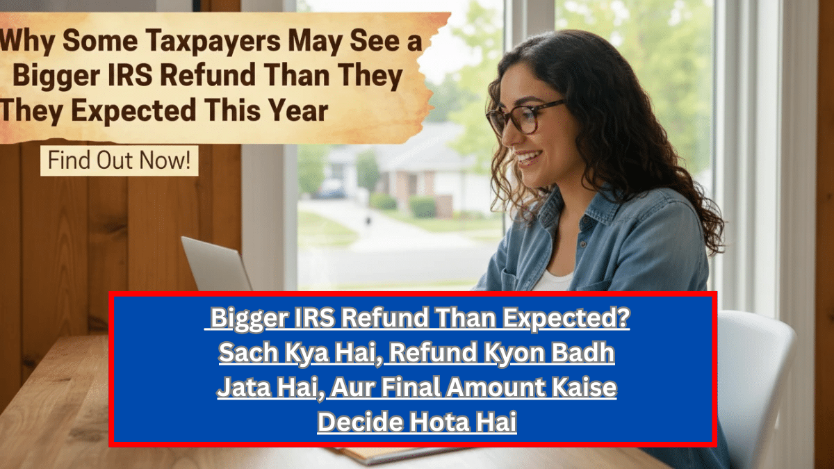 Bigger IRS Refund Than Expected? Sach Kya Hai, Refund Kyon Badh Jata Hai