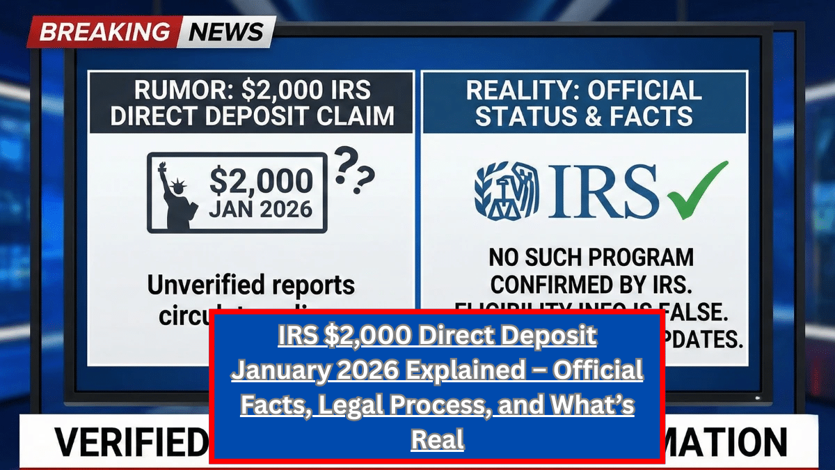 IRS $2,000 Direct Deposit January 2026 Explained