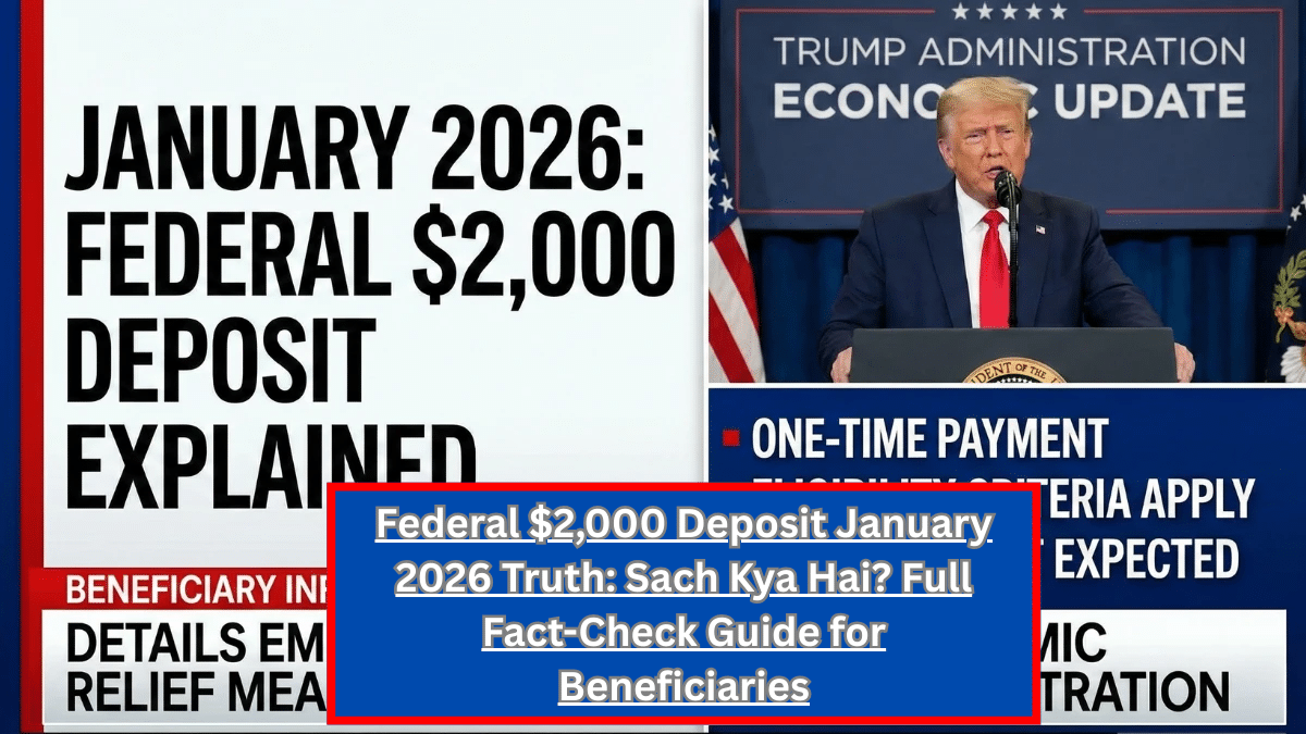 Federal $2,000 Deposit January 2026 Truth