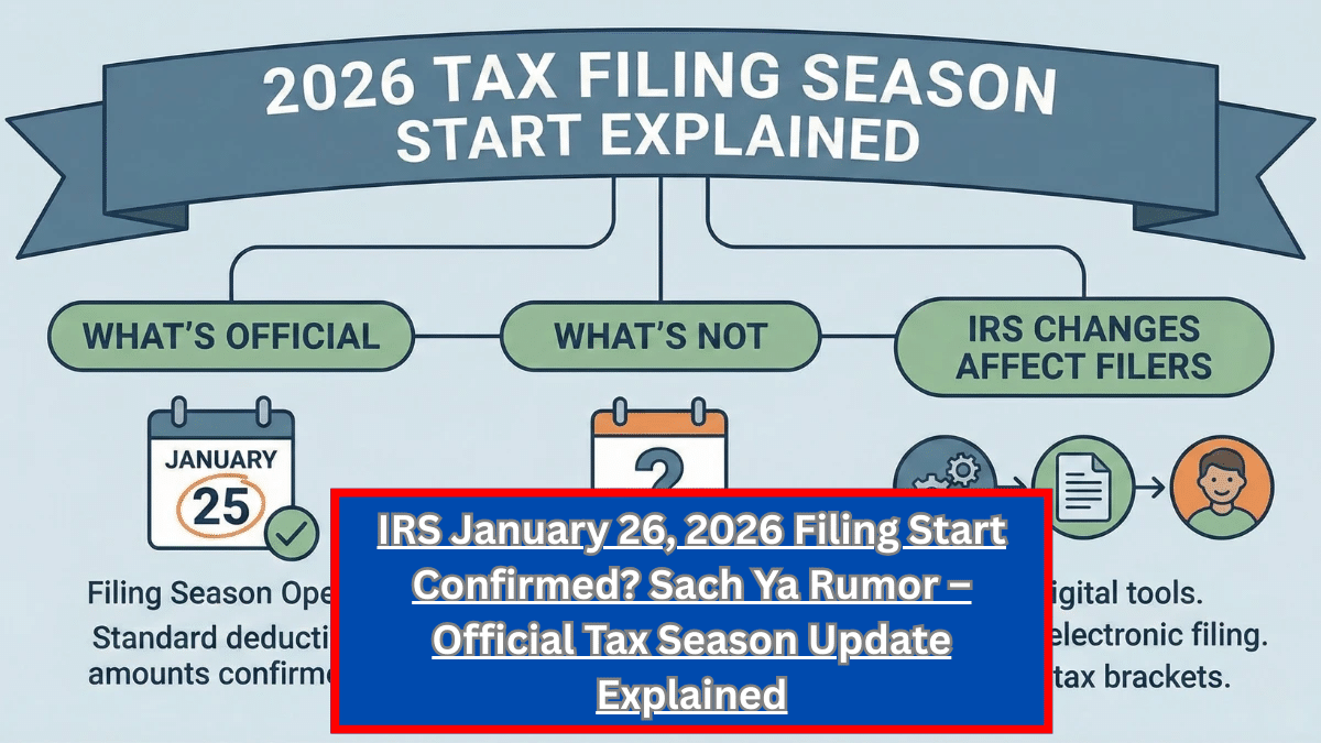 IRS January 26, 2026 Filing Start Confirmed